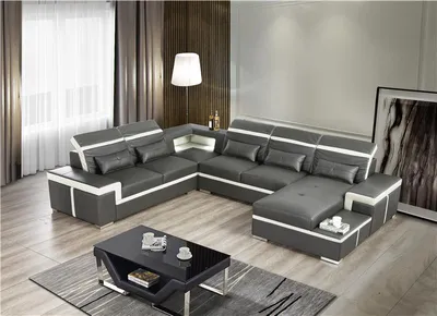Obrázek produktu pro Sofas U-Form Sofa Couch Polster Garnitur Wohnlandschaft Design Ecksofa Leder
