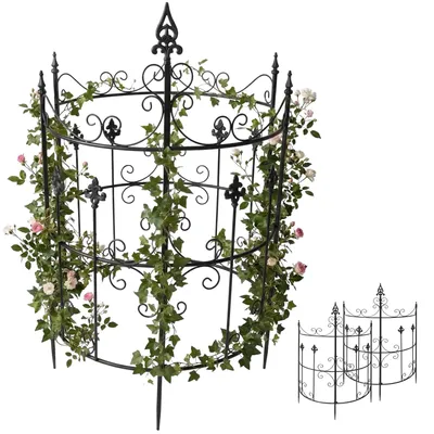 Immagine prodotto di Set di 2 supporti per piante rampicanti Klivia, colore antracite, dimensioni: 73x33x123 cm