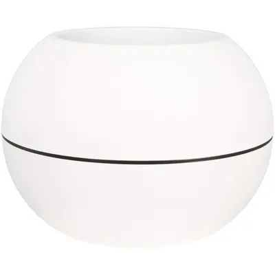 Image de RIVIERA GRANIT BOULE Jardinière ronde - Plastique - Diamètre 40 cm - Blanc