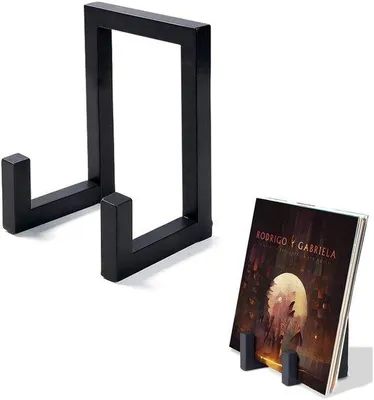 Produktbild von Ibenzoa® Moderner Metall‑Schallplattenhalter – Wand‑ und Tischständer für Vinylplatten, mehrere Plätze, auch zur Präsentation von Büchern & Fotos