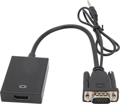 Produktbild von HD-Medienschnittstelle zu VGA-Adapter, 1080P High-Definition-Kabelkonverter für Computer, Desktop, Laptop, PC, Monitor, Projektor