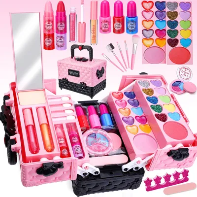 Productafbeelding van Solidchoice - Wasbare Make-up Set voor Kinderen met Opbergdoos