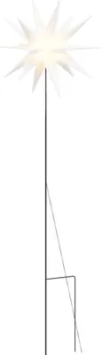 Produktbild von vidaXL LED-Weihnachtsstern mit Erdspieß Faltbar Weiß 57 cm