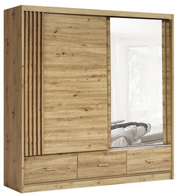 Produktbild von CANADA Schwebetürenschrank 200 cm mit Spiegel, Artisan