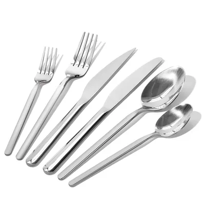 Productafbeelding van Deleca Amor bestekset 72-delig voor 12 personen, RVS 18/10 zilver, restaurant bestek met vorken messen lepels en steakmessen