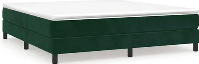 Obrázok produktu pre vidaXL Box spring bed frame dark green 160x200 cm velvet