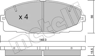 Produktbild von METELLI Bremsbeläge Satz Vorne Bremsklötze für IVECO DAILY IV Kasten/Kombi 22-0671-2