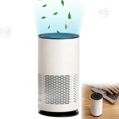 Produktbild von Auto Luftreiniger mit HEPA Filter, Mini Luftreiniger USB, entfernt Rauch Gerüche Staub Pollen Tierhaare, leise für Auto Büro Zuhause