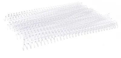 Produktbild von 20 Stück 30-Loch-Loseblatt-Kunststoff-Bindering Federspiralringe für A4-Papier 13 mm transparent