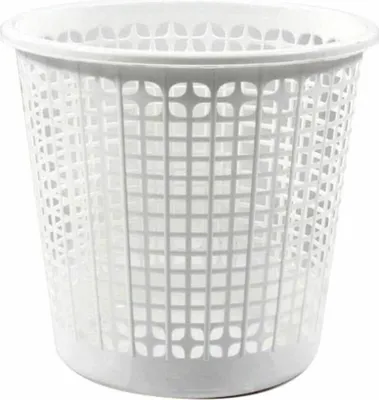 Obrázek produktu pro Dem Office Bílý odpadkový koš 27 x 27 x 25 cm (12 ks) (ø 27 x 25,5 cm)