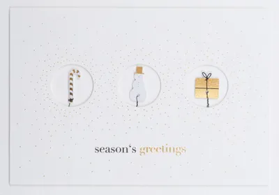 Produktbild von Weihnachtsdrahtkarte "Season´s greetings"