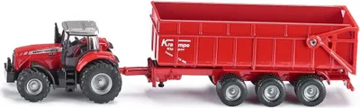 Zdjęcie produktu dla Ciągnik Siku z przyczepą MASSEY FERGUSON czerwony; 1844