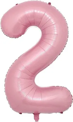 Immagine prodotto di Grande Palloncino Rosa, Numero 2, 40 Cm. Ideale Per Feste Di Compleanno, Anniversari E Eventi