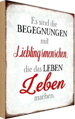 Image de vianmo Panneau en bois 18x12 cm Begegnungen Lieblingsmenschen