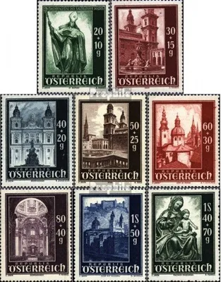 Produktbild von Briefmarken Österreich 1948 Mi 885-892 (kompl.Ausg.) gestempelt Salzburger Dom