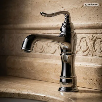 Produktbild von PaulGurkes Wasserhahn Nostalgie Einhandmischer Retro Mischbatterie Chrom