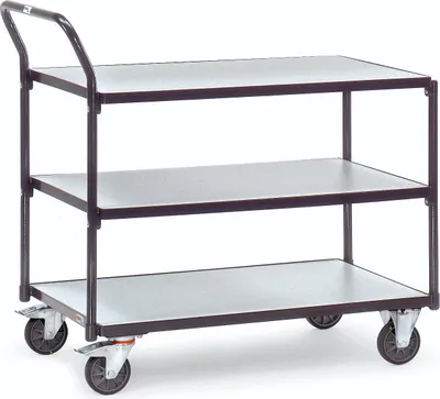 Produktbild von fetra 1851, Stahl, Regalwagen, Grau, 300 kg, 4 Rad/Räder, 12,5 cm