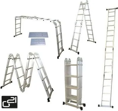 Image de G21 Échelle en aluminium G21 - 4,6 M multifonctionnelle + plancher