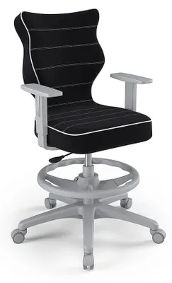 Zdjęcie produktu dla Krzesło Wzrostowe Dla Dzieci I Młodzieży, Ergonomiczne Krzesło Do Biurka, Dla Osób O Wzroście 159-188 Cm, Kolor: Jasny Szary (Duo Grau Jasmine 01), Z Podniesionym Podniesiem Dla Nóg
