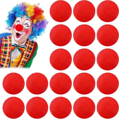 Imagen del producto de Narices de payaso, 20 unidades, de 5 cm, de espuma, para fiestas de disfraces
