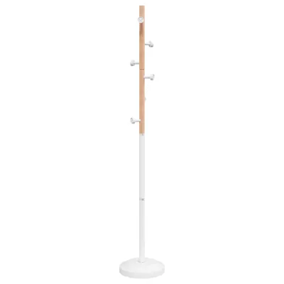 Obrázok produktu pre vidaXL Vešiak na kabáty Biely 177 cm Práškovo lakovaná liatina