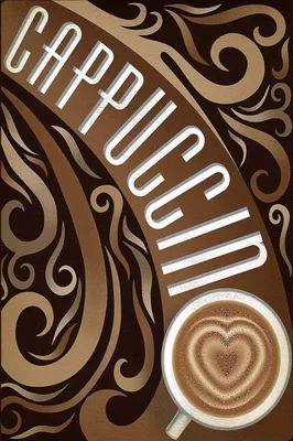Produktbild von vianmo Holzschild 30x20 cm Capuccino Kaffee