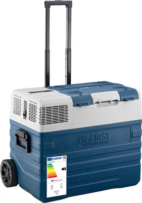 Immagine prodotto di TZS First Austria – Frigo Compressore Portatile 43L – fino a ?20°C – App Bluetooth – 45 dB(A) – AC/DC 12V 24V 230V – Camping – Blu-Grigio