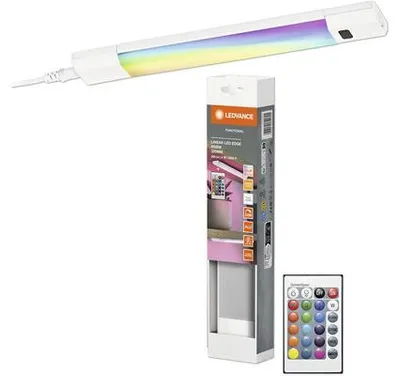 Image de Spot encastré LED, dimmable, 4W, 230 lm, 3000 K, RGBW, avec capteur et télécommande, 30 cm, design linéaire, couleur blanche