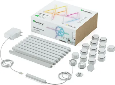 Zdjęcie produktu dla Nanoleaf Lines Starter Kit, Inne, Biały, IP20, RGB, Wielo, 1200 K