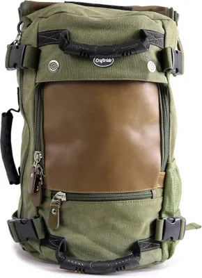 Immagine prodotto di Zaino da moto / borsa posteriore in tela # Vintage VG6 28 litri verde