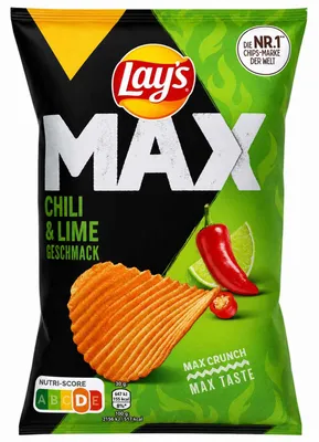 Produktbild von Lay's Max Chili & Lime 110g, KI-generiertes Bild