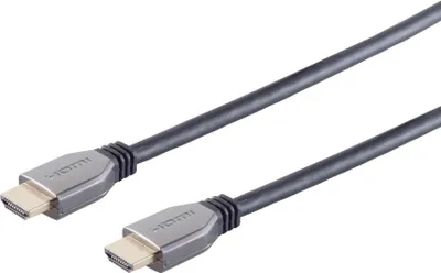 Obrázek produktu pro S/CONN 10-41045, 3 m, HDMI Typ A (standardní), HDMI Typ A (standardní), 3D kompatibilita, 48 Gbit/s, Černá