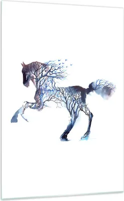 Produktbild von Bilder auf glas - Einteilig - natur malen schön Hengst - 70x100cm - Glasbilder - Wandbilder - Bilder - zum Aufhängen bereit - Wanddekoration aus Glas - Glas Bilder - Wandbild auf Glas - GPA70x100-3123