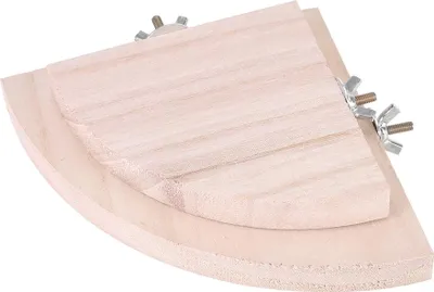 Obrázek produktu pro 2Pcs Dřevěný tvar ventilátoru Ptačí klec okouny Stojanová platforma Hračka pro domácího křečka Papoušek Hot