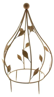 Produktbild von Rankhilfe mit Blättern, Metall, Ø 41 cm, Höhe 68 cm