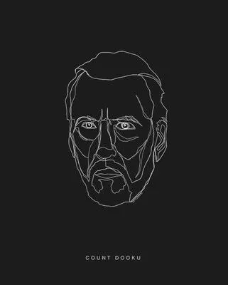 Produktbild von Poster Star Wars Lines Dark Side Dooku 40x50 cm