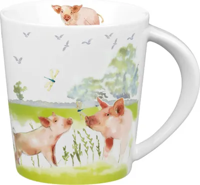 Immagine prodotto di Könitz Becher Farm Animals - Pig, Tasse, Kaffeetasse, Porzellan, Bunt, 380 ml, 1111342699