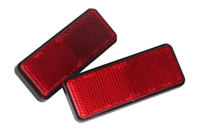 Produktbild von 2x Reflektor mit Schraube Rückstrahler Katzenauge rot rechteckig E-, 90 x 35 mm Verkehrssicherheit