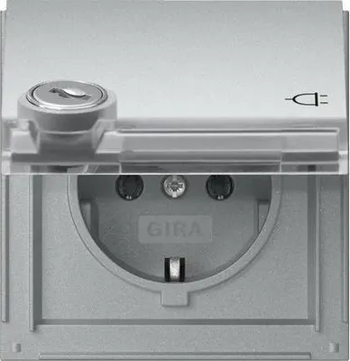 Produktbild von Gira SCHUKO-Steckd. KD Schloss sortiert + BSF Gira TX_44 F Alu 446765