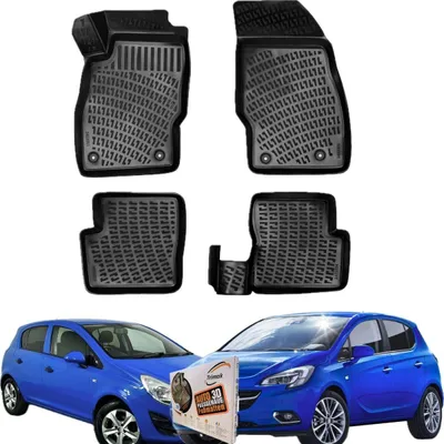 Produktbild von Trimak Autofußmatten kompatibel mit  OPEL CORSA D&E  2006 - 2019 Auto Allwetter Gummimatten