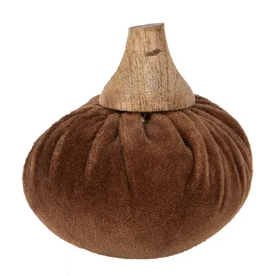 Zdjęcie produktu dla Dynia dekoracyjna Clayre & Eef Ø 9x8 cm brązowy poliester