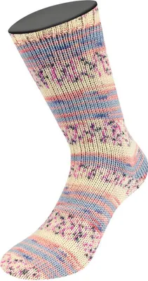 Produktbild von Lana Grossa - Meilenweit 100g Modello 4372 creme pink graugrün rosa hellblau