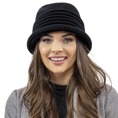 Immagine prodotto di Cappello da donna Vivisence elegante cappello invernale caldo e accogliente copricapo in inverno e autunno caldo cappello a maglia spessa, cappello classico da donna,  eu, nero, taglia unica