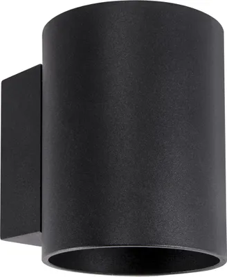 Produktbild von Wandleuchte Aluminium Up Down 10 cm hoch Schwarz G9 rund Wandlampe