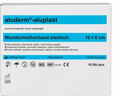 Image de SÖHNGEN® 1009199 aluderm®-aluplast Pansement adhésif - élastique, 6x10cm, 10 pièces