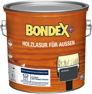 Produktbild von Bondex Holzlasur 2,5 L anthrazit