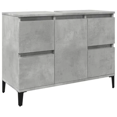 Obrázok produktu pre vidaXL Umývadlová skrinka Concrete Grey 80x33x60 cm Drevo Materiál