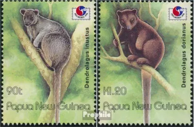 Produktbild von Briefmarken Papua-Neuguinea 1994 Mi 712-713 postfrisch Baumkänguruh