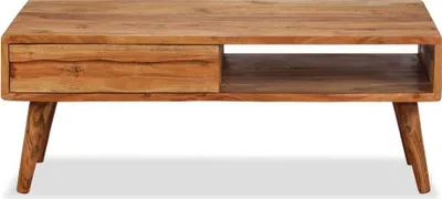 Produktbild von vidaXL Couchtisch mit Schublade Massivholz Geschnitzt 100x50x40 cm