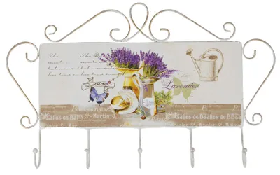 Image de Portemanteau métallique 44x27cm Crochet de penderie Porte-clés